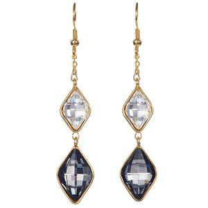 Swarovski Crystal 20K Gold Dangle Earrings